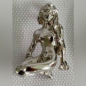 Vintage Sterling Silver Nude Lady Figure Charm